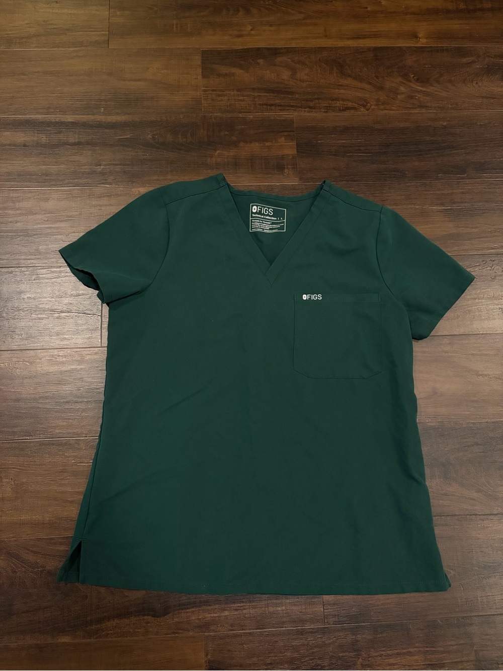 FIGS Technical Collection Scrub Top Women’s Large Forest Green